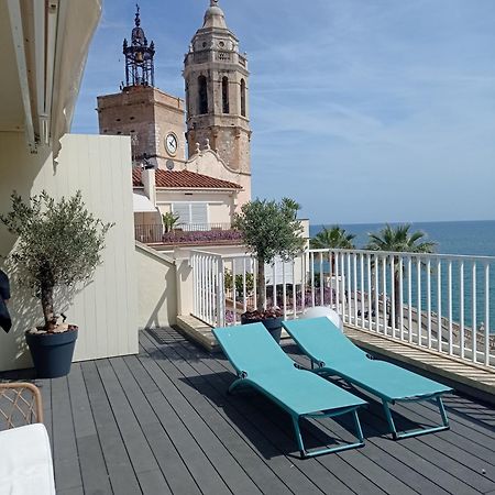 Апартаменти Atico Con Fantasticas Vistas Al Mar Y La Iglesia Сіджас Екстер'єр фото