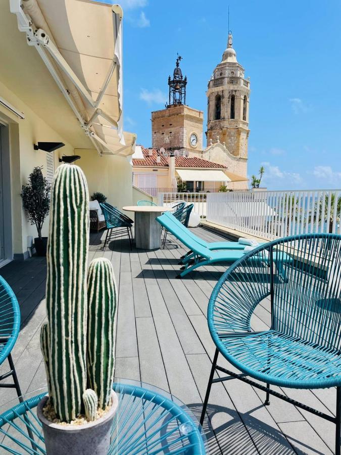 Апартаменти Atico Con Fantasticas Vistas Al Mar Y La Iglesia Сіджас Номер фото